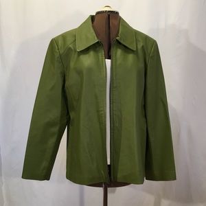 Worthington Green Leather Jacket XL